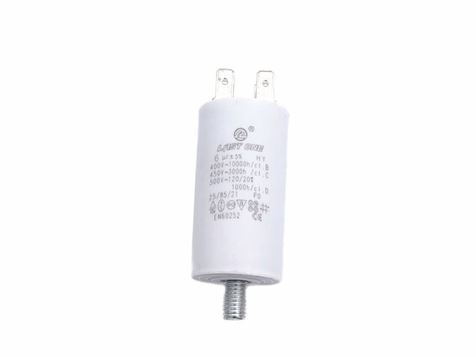 Rozběhový kondenzátor motorový 6 µF s Faston konektory TC886DS