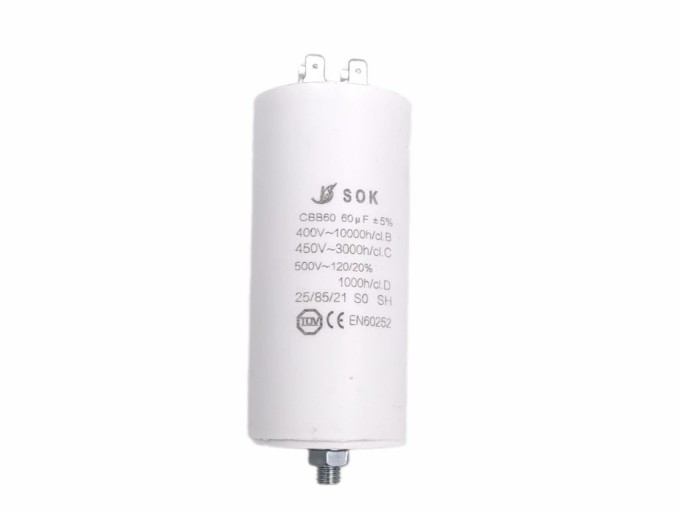 Rozběhový kondenzátor motoru 60µF TC886DS