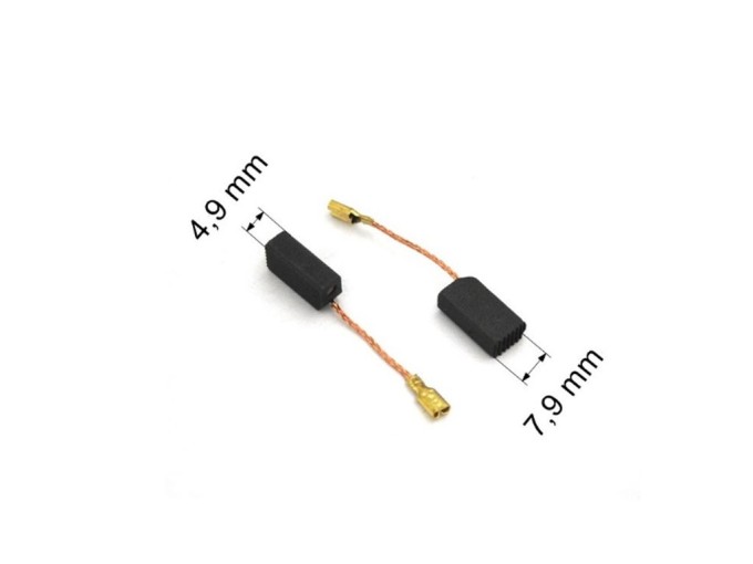 Sada uhlíků do elektromotoru Bosch 2 ks, 4,9 x 7,9 x 15,5 mm