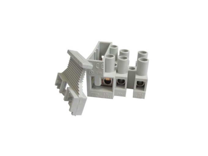 Pojistková svorkovnice 5x20 mm 3pólová, nylon, 10A