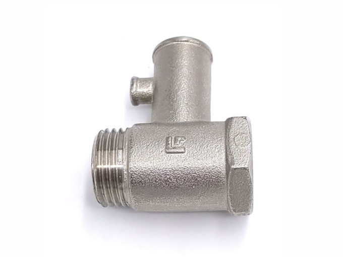 Pojistný ventil 1/2" 6 bar s vnitřním a vnějším závitem, délka 40 mm