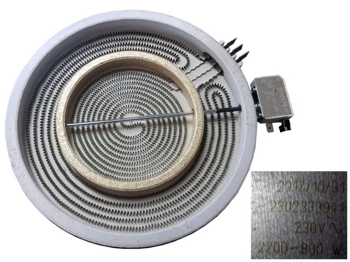 Sklokeramická topná plotna Gorenje 225843 / 940244, 2200W a 800W