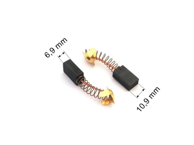 Sada uhlíků do elektromotorů Makita 2 ks, 6,9 x 10,9 x 17,5 mm, CB253