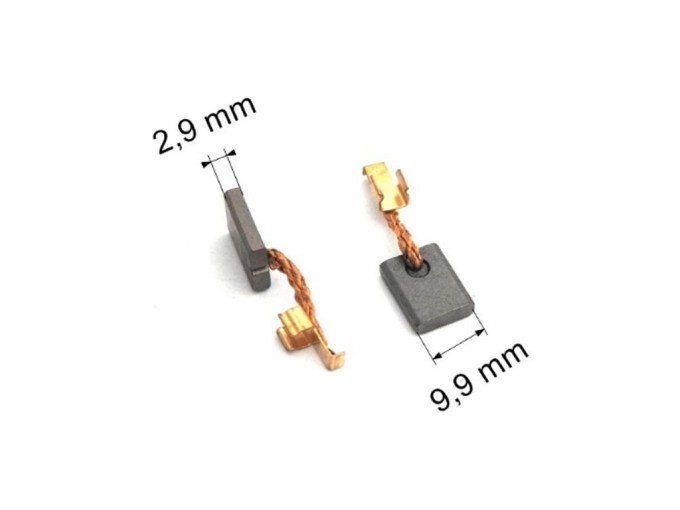 Náhradní uhlíkové kartáče Makita 2ks, 2.9 x 9.9 x 13 mm, CB448, 196854-2