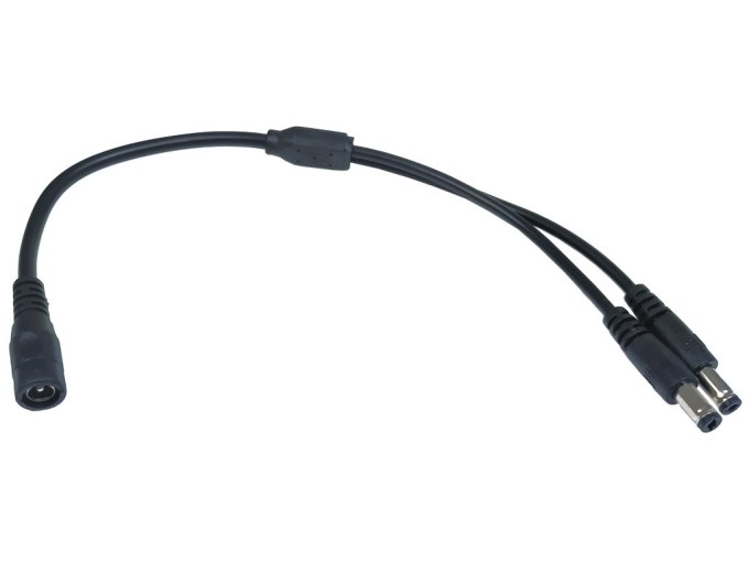 Y kabel rozbočovací s konektory 5.5 x 2.1 mm, 1 zásuvka a 2 zástrčky