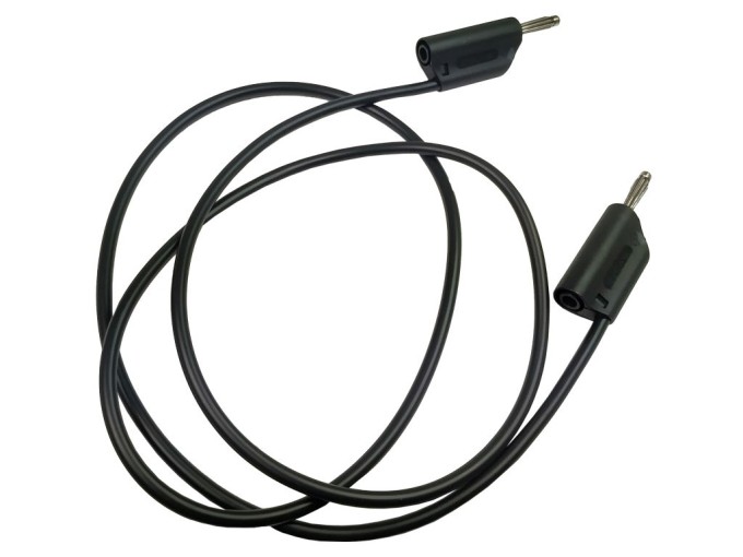 Měřicí kabel banánek-banánek černý 20A, provedení A