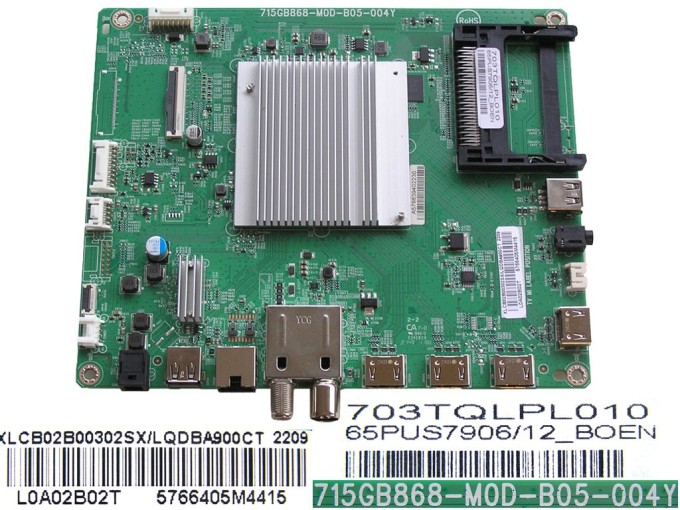 Základní deska LCD LED modulu Philips XLCB02B00302SX / Main board 715GB868 - M0D - B05 - 004Y