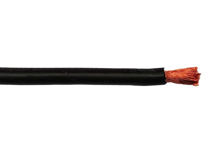 Silikonový měděný kabel 4,0 mm² černý - metráž