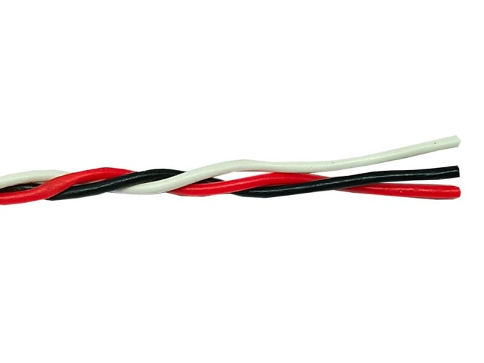 Kroucený trojlinkový kabel 3 x 0,14 mm² pro serva Futaba – metráž