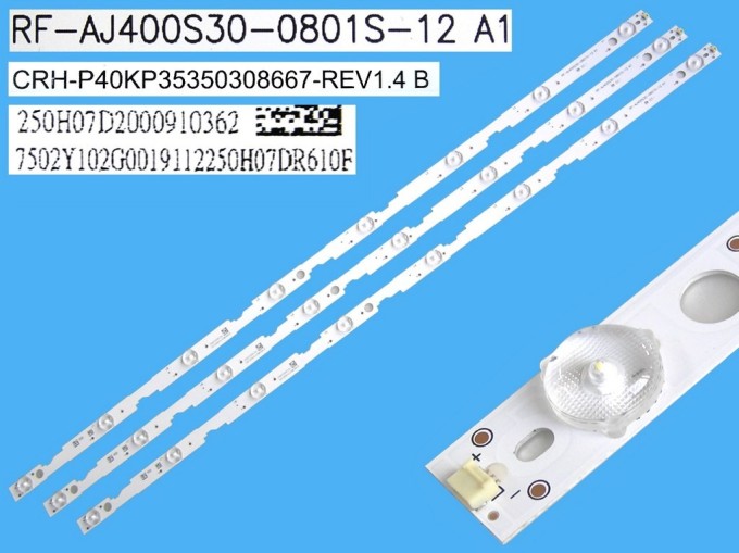 Sada LED podsvícení 785mm pro LCD TV Sharp a Vivax, 3 kusy