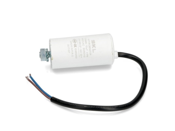 Motorový rozběhový kondenzátor 10 µF 450V CBB60 s kabelem 25 cm