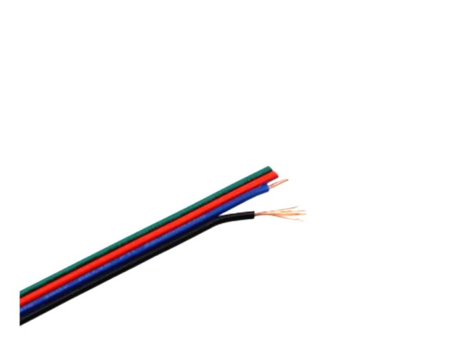 Vícežilový plochý barevný kabel 4x22AWG Cu nestíněný