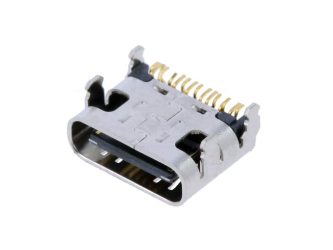 USB C konektor 12pin úhlový 90° pro DPS
