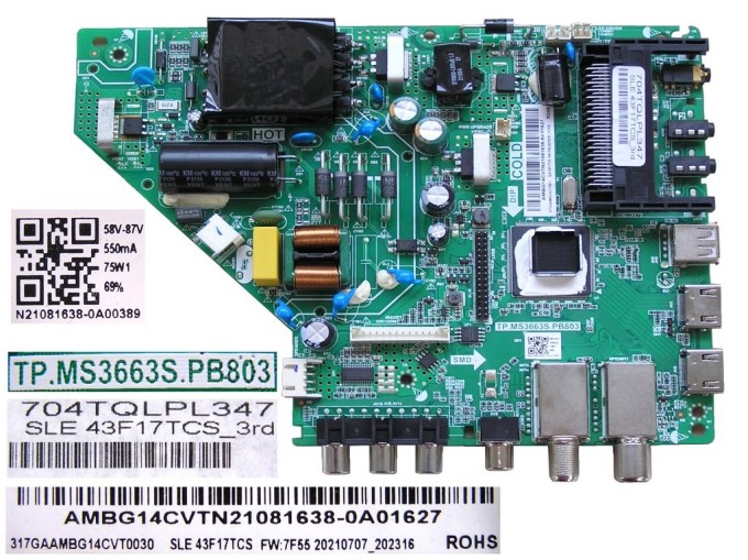 Základní deska LCD modulu pro Sencor SLE43F17TCS TV