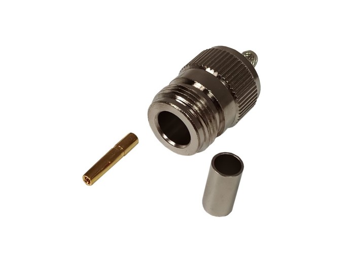 Kabelová N zásuvka 50 Ohm přímá krimpovací pro RG58C/U a LMR195