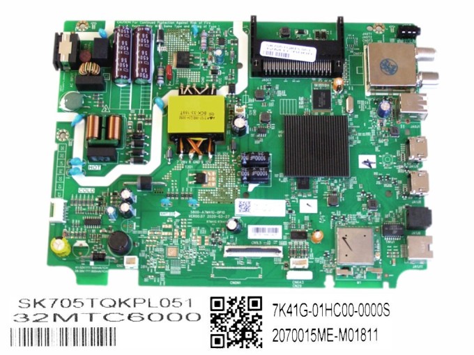 Základní deska LCD modulu pro Metz 32MTC6000 – Main board 5800-A7M41G-0P10