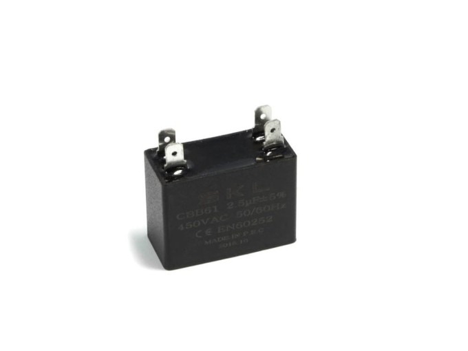 Motorový rozběhový kondenzátor 2.5uF 450V CBB61 s vývody Faston