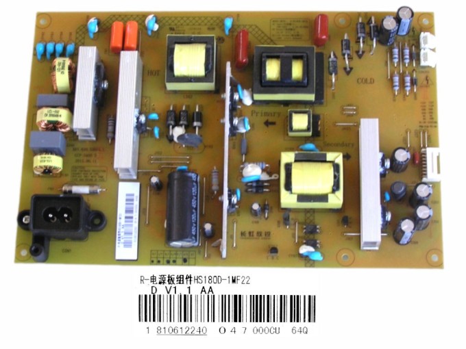 Napájecí LCD modul Changhong Chiq XR7.820.535V1.1 / POWER UNIT 810612240 / HS180D-1MF22