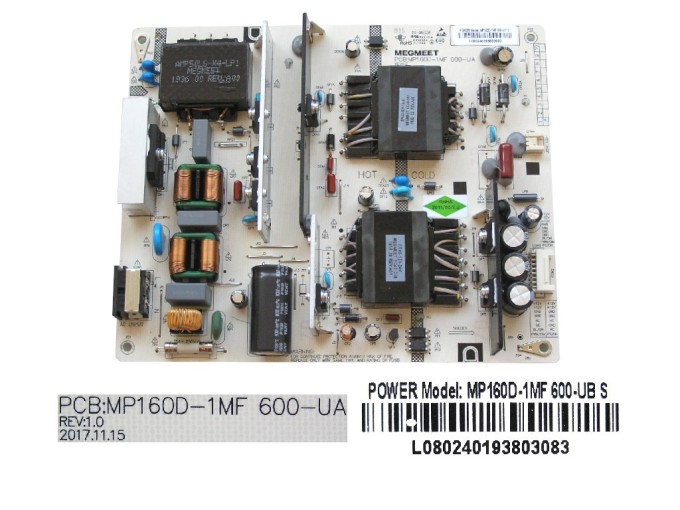 Napájecí zdrojový modul LCD pro Changhong CHiQ U50H7N MP160D-1MF 600-UB S