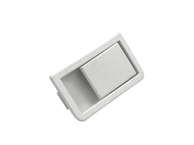 Levý bílý zámek krytu filtru digestoře Mora 5701, Gorenje 814601
