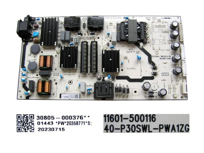 Napájecí zdrojová deska LCD modulu TCL 30805-000376 / 40-P30SWL-PWA1ZG