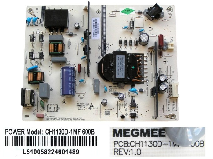 Napájecí LCD modul pro Changhong Chiq U55G7LX L510058224601489 CH1130D-1MF 600B
