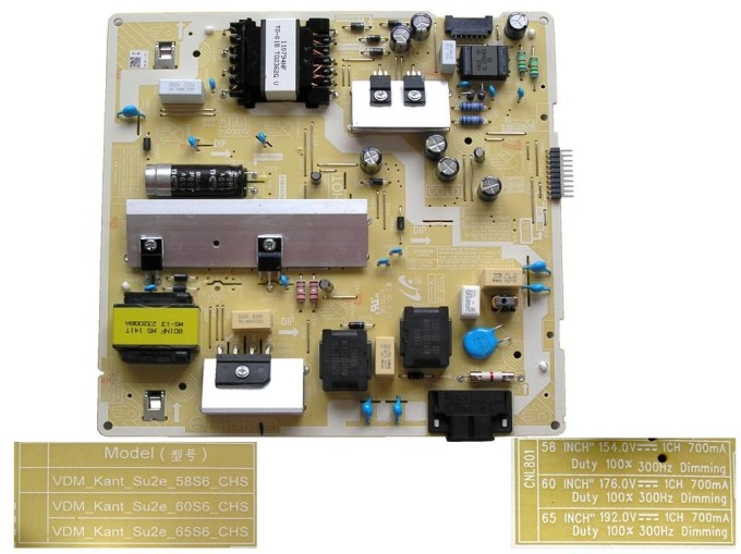 Napájecí zdrojová deska LCD LED 65" Samsung VCDM_:Kant_Su2e_65S6_CHS