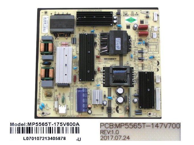 Napájecí zdrojový modul LCD TESLA 58E610BUS MP5565T-147V700 / MP5565T-175V600A