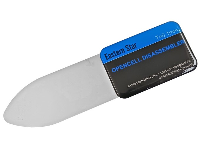 Kovová planžeta pro demontáž lepených displejů 67x30x0,1 mm