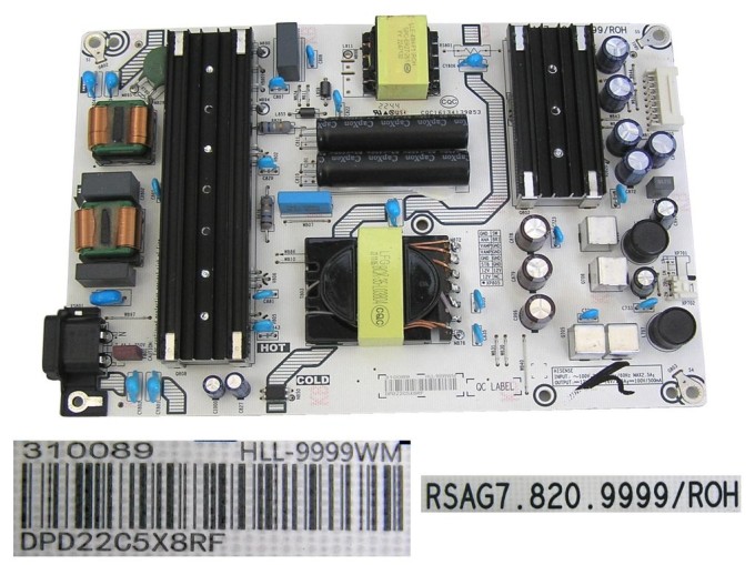 Napájecí zdrojový modul pro Hisense 43A7GQ LCD TV RSAG7.820.9999/ROH