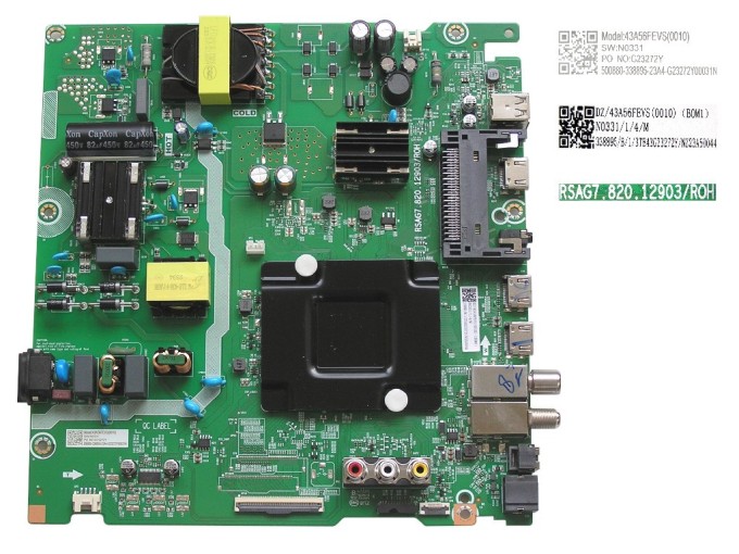 Základní deska LCD modulu Hisense 43E7KQ main board 43A56FEVS (0010) RSAG7.820.12903/ROH