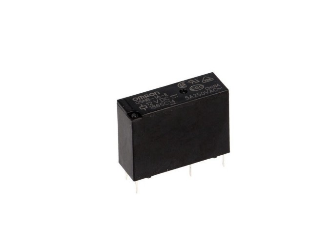 Elektromagnetické relé 12V DC, 1x spínací kontakt, 5A / 250V AC
