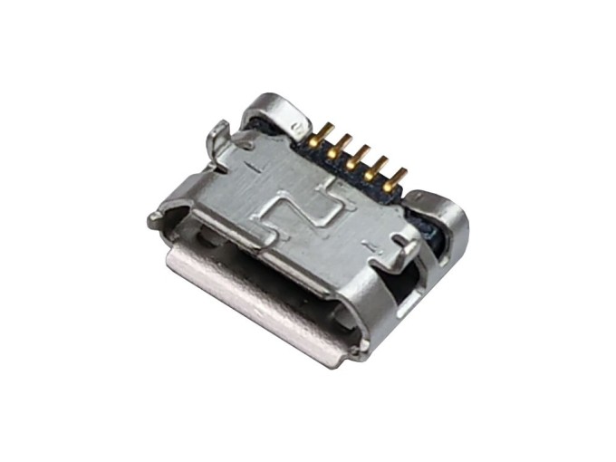 Micro USB B 5pin konektor do DPS, vodorovný