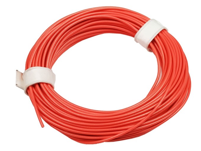 Oranžový Cu drát 0,5 mm s PVC izolací, 10 m