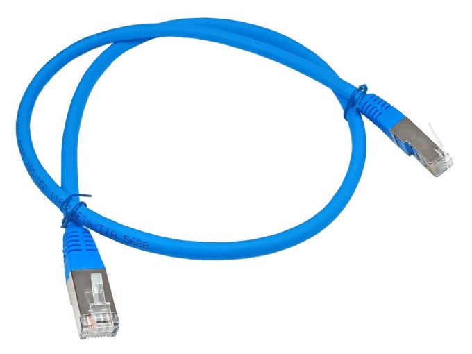 Stíněný síťový patch kabel RJ45/RJ45 CAT6e 0,7 m