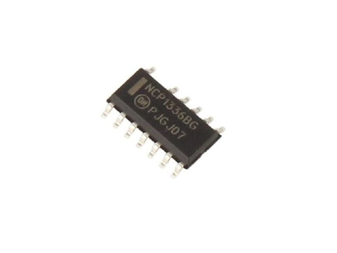 PWM kontrolér a AC/DC spínač NCP1336BDR2G v pouzdře SO14