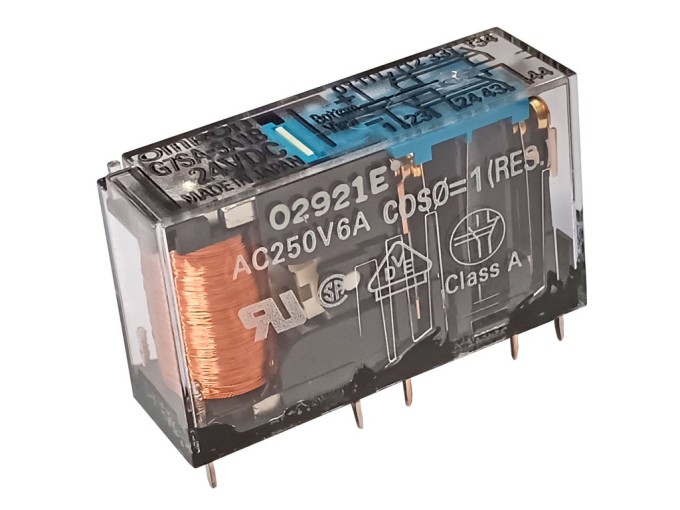 Elektromagnetické relé 24V DC 3x spínací kontakt 6A 250V G7SA-3A1B Omron