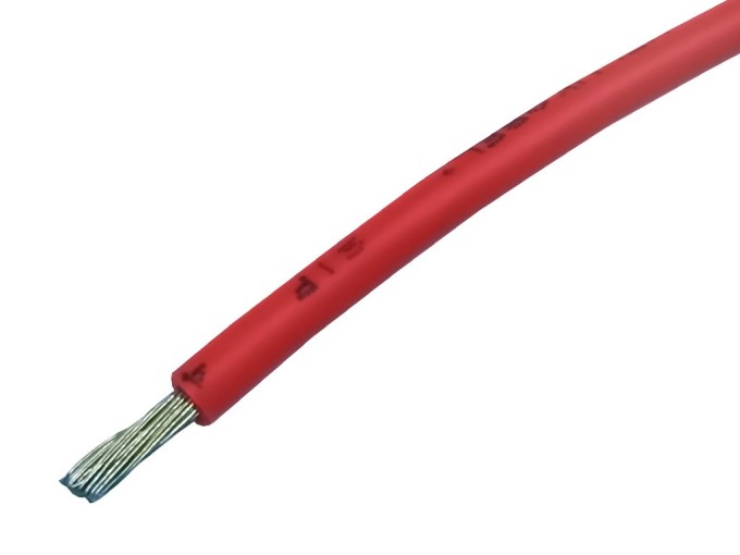 Silikonový kabel SIF Cu lanko 4,0 mm² červený na metry