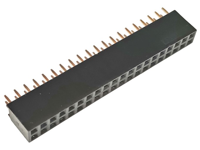 40pinová přímá zásuvka pro kontaktní lištu 2,54 mm