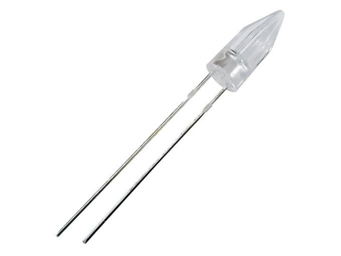 RGB LED dioda 5mm kulatá blikající, 180° úhel, čirá, 500-750mcd/20mA (Uf=4,5V)