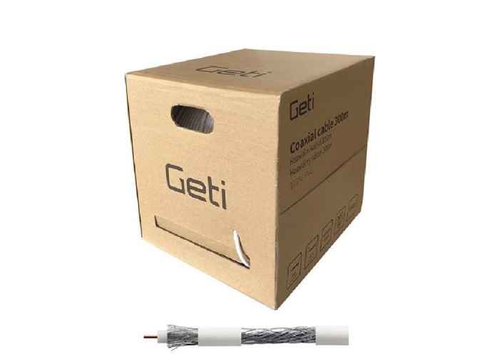 Koaxiální kabel Geti 107AL PVC 6,8 mm 75 Ohm 300 m cívka