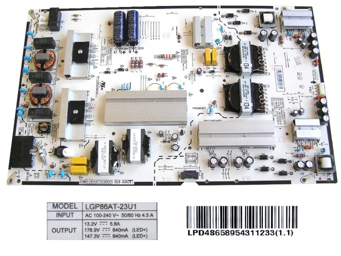 Napájecí zdrojový modul LCD EAY65895431 / LGP86AT-23U1