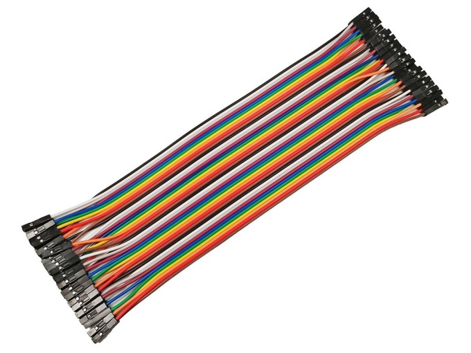 Dupont propojovací vodiče 40 pin, 20 cm, samice na samici