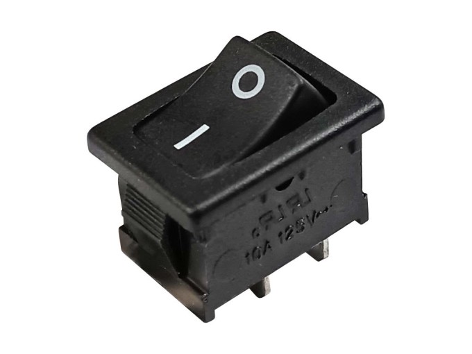 Kolébkový vypínač černý 6A / 250V ON-OFF pro masomlýnek