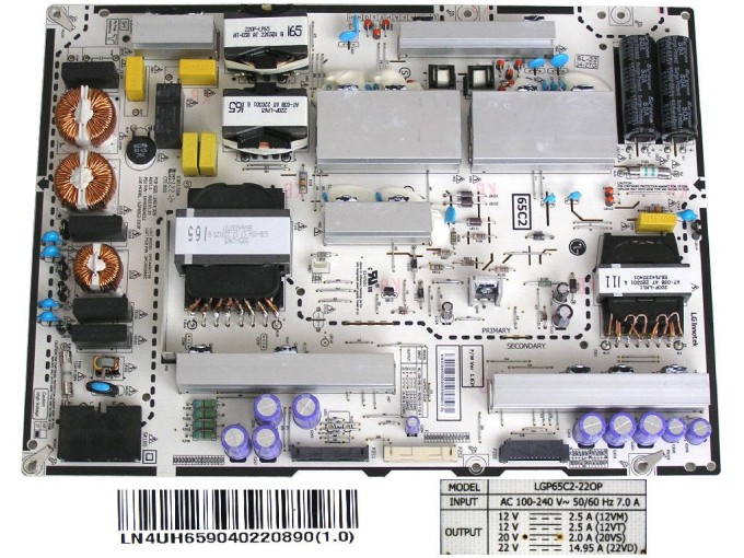 Napájecí zdrojová deska LCD modulu EAY65904022 / LGP65C2-22OP