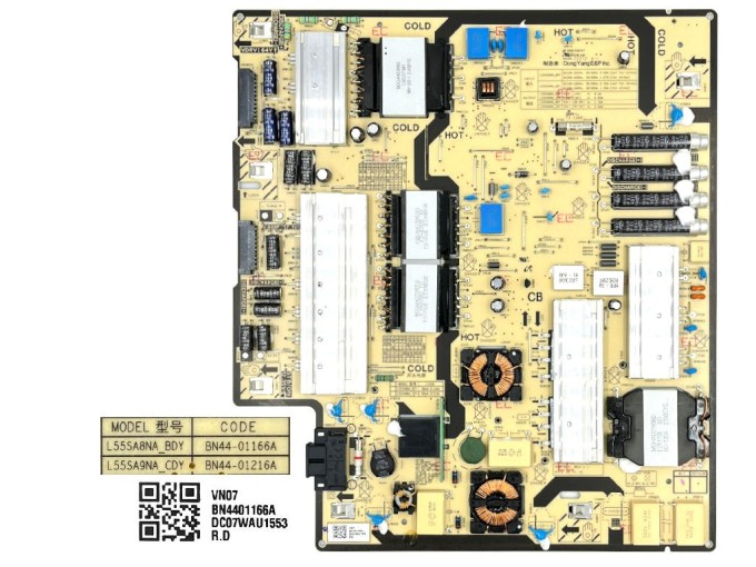 Napájecí zdrojová deska LCD LED BN44-01166A pro TV Samsung