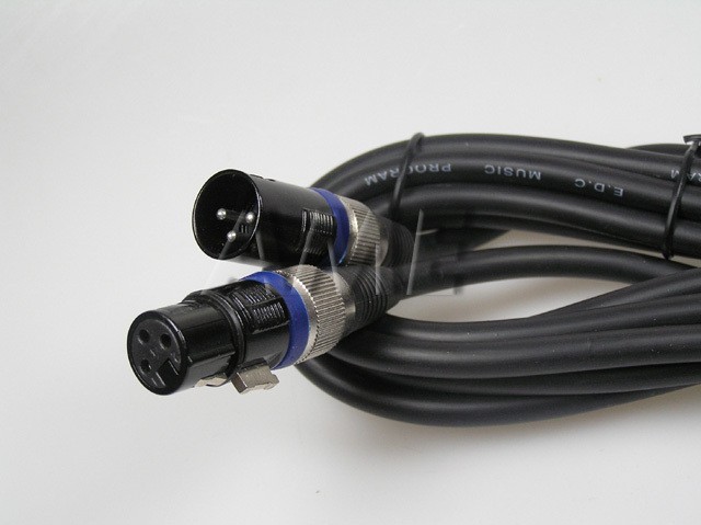 Audio kabel XLR samec - XLR samice 5 m s pojistkou
