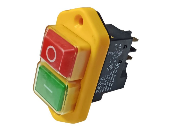 Elektromagnetický 4pinový spínač pro elektrické nářadí žlutý