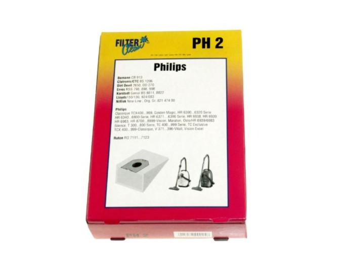 Sáčky a filtry do vysavače PHILIPS PH2m – sada 4 ks + motorový filtr