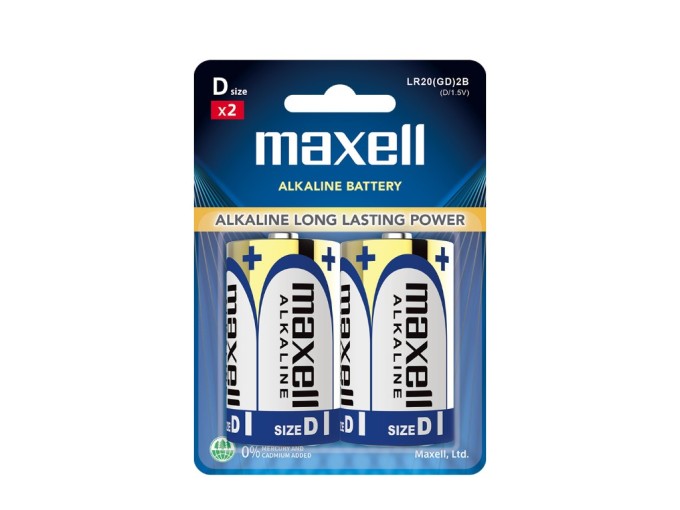 Alkalická baterie D LR20 Baby Maxell 1.5V, 2 kusy